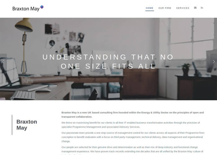 Screenshot of Braxton May website